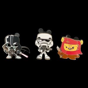 Disney STAR WARS Cuties pin set Darth Vader Storm Trooper and Ewok